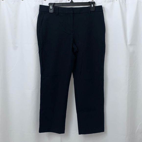 Women’s Ann Taylor Petite Curvy Fit Navy Pants Size 8P EUC - Picture 2 of 8